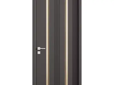 Interior door 20 Low-poly 3D model