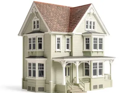 Victorian House model pack Low-poly 3D model