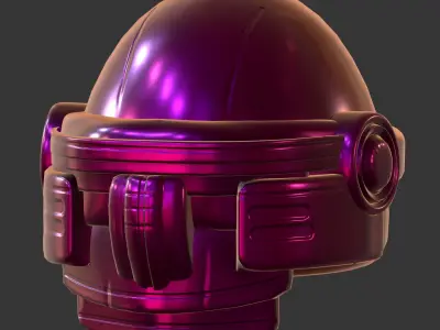 Gas mask helmet 3d model scifi Low-poly  Low-poly 3D model 228