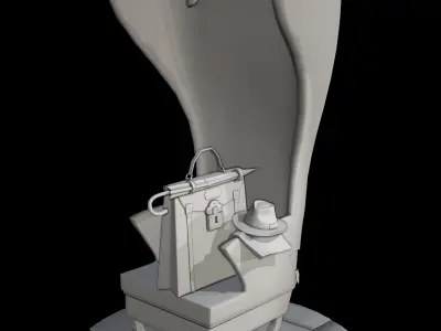 3D stylized Armchair  Low-poly 3D model