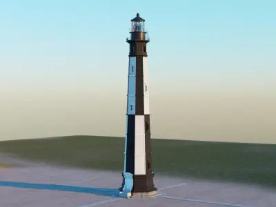 New Cape Henry Lighthouse Free 3D model