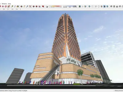 Sketchup Shopping Center E8 3D model