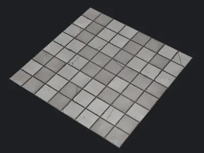 Stylized tile floor Low-poly 3D model
