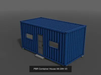 PBR Container House AA 3D Model Pack