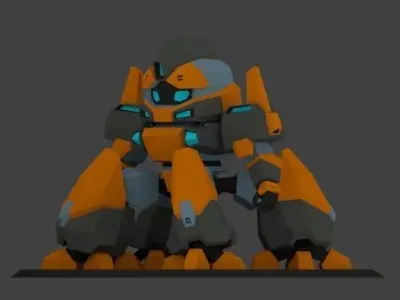 Super Mecha 5 - Soshek of Code Name 5SOU3 Low-poly 3D model