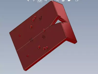 Layout for cabinet door hinge 3D print model