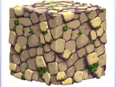 Stylized Stone Floor Seamless Texture Texture 20