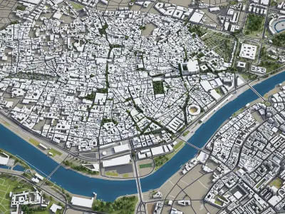 Seville - 3D City Models Low-poly 3D model