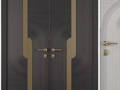 Entrance door set17 3D model