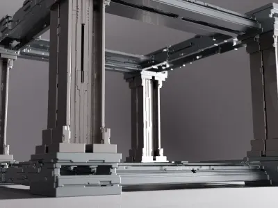 Modern Portico III 3D model