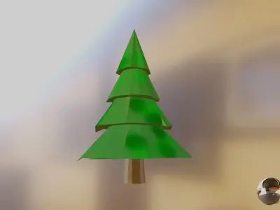 Low Poly Pine Tree Free 3D model