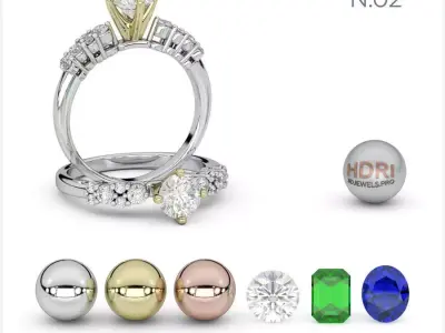 6 Contrast Light Studio HDRI For 3D Jewelry Rendering Pack1 Texture