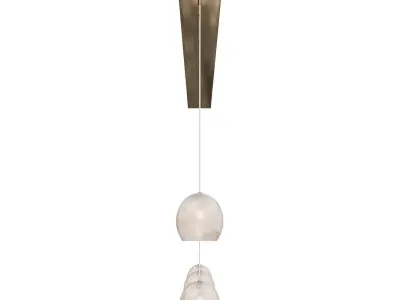 Lazio 7-Light Linear Multi-Drop Pendant Currey Company  3D model