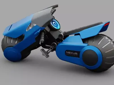 Futuristic Scouter rigged 3D model