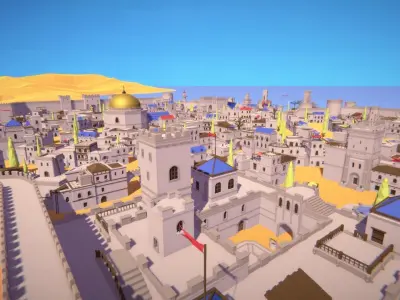 Polylised - Medieval Desert City Free low-poly 3D model