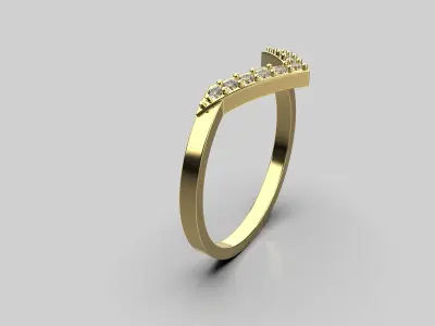 Triangle ring 3D print model
