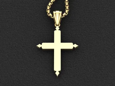 Cross Light Gold 3CP080 3DM STL 3D model