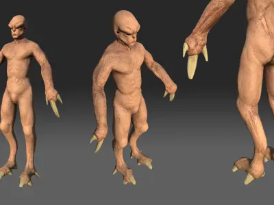 Jovian Alien Monster Low-poly 3D model