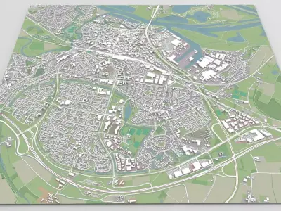 Cityscape Roermond Netherlands 3D model