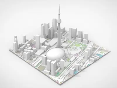 Cityscape Toronto Canada 3D model