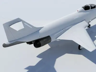 McDonnell F-101B  Voodoo Static Low Poly Paint Ready Low-poly 3D model