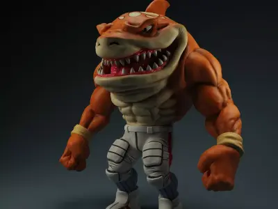 Street Sharks Big Slammu 3D print model