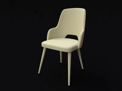 chair with gold legs 3D model purchase