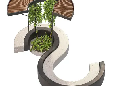 Urban Furniture and English Ivy 3D model