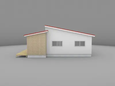 House model for background 31 Low-poly 3D model