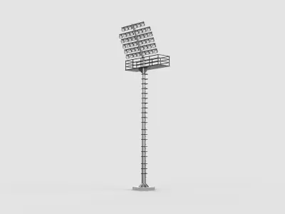  Low poly Stadium Lights 3D model