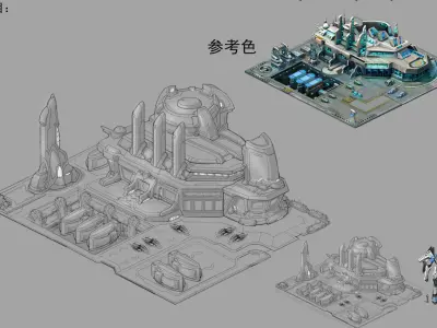 Space - City State - Dock 04 3D model