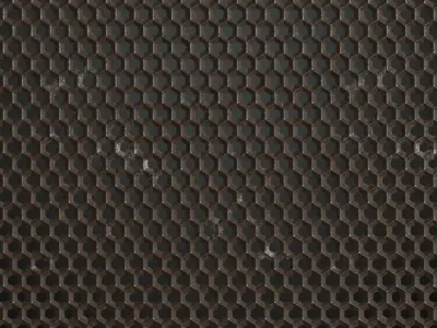 Metal Grill Rusted PBR Seamless Texture