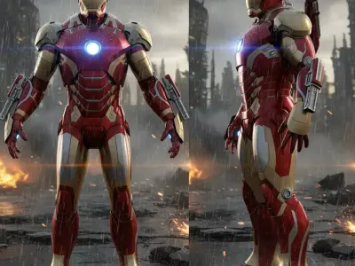 Iron Man Suit Mark XLVI Ultra-Realistic 3D Model 3D model