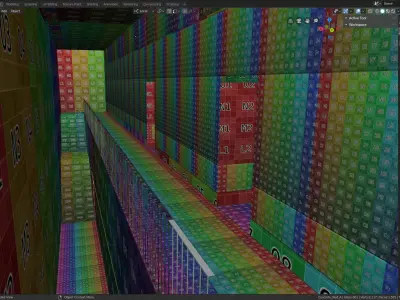 Concrete Environment Room  Low-poly 3D model