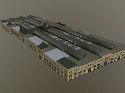 GUM Department Store - State Department Store Low-poly 3D model