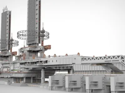 the missile attack warning system 3D model