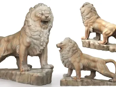 Lion statue 3D model