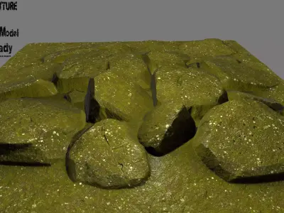 floor rocks 04 Low-poly 3D model