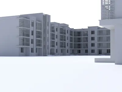 Residential building 3D model 14