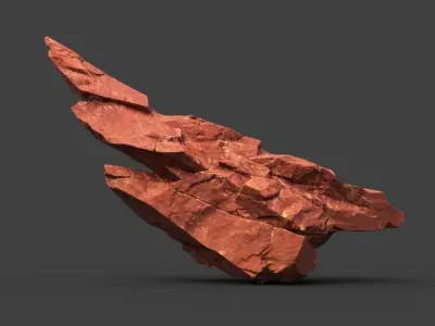Scifi Yellow Sharp Rock 220611 - Ultra HD 16K Textures Low-poly 3D model