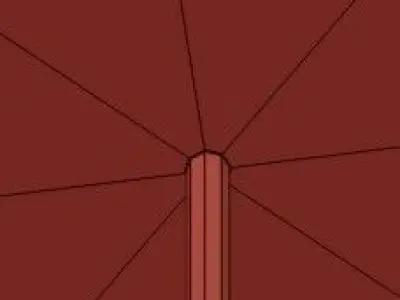 Untitled three pendant lights hanging from rod 3D model