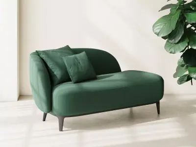 Soufflot 1 Armed Sofa 3D model