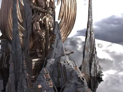  Mothership Colossal Halls Towers  3D model