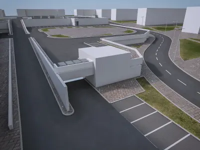 Urban Area 07 Low-poly 3D model