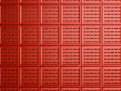 Red Metal Grill Transparent PBR Seamless Texture