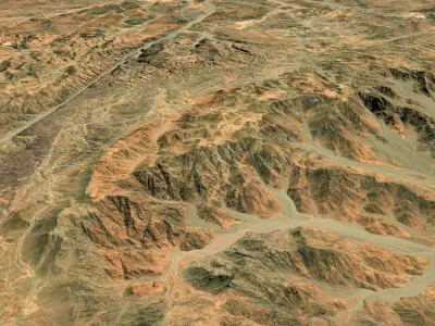 NEOM city topography Saudi Arabia - tile n26 e37 3D model