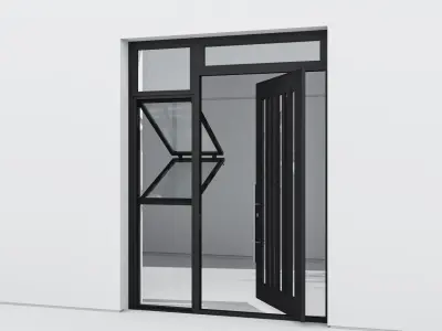 Aluminium door 231 3D model