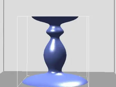 Candelstick vase in glass cube 3D print model