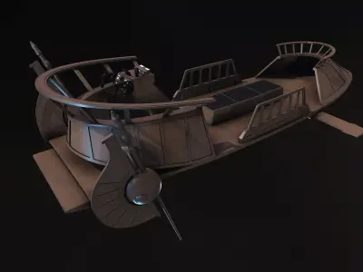Desert Skiff Star wars 3D model