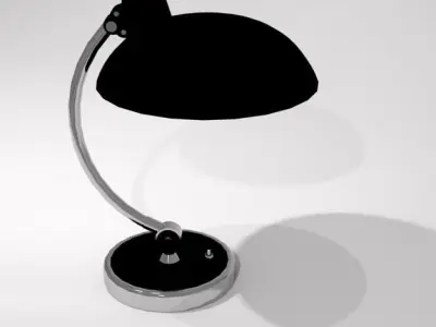 black gloss table lamp Low-poly 3D model
